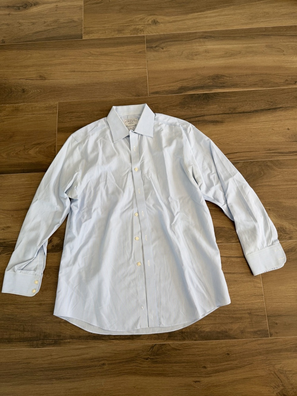 Charles Tyrwhitt White and Blue Striped Dress Shirt